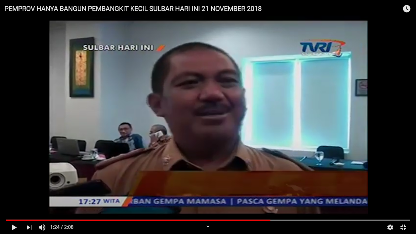 PEMPROV HANYA BANGUN PEMBANGKIT KECIL SULBAR HARI INI 21 NOVEMBER 2018