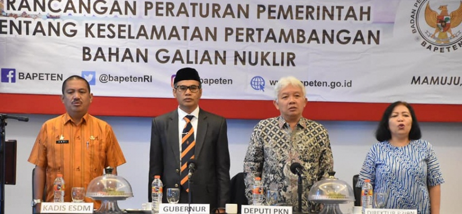 Sosialisasi dan Diskusi Rancangan Peraturan Pemerintah tentang Keselamatan Pertambangan Bahan Galian Nuklir
